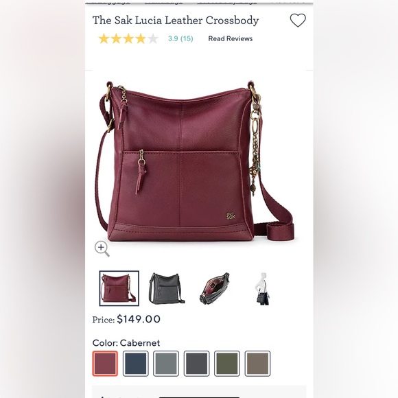 The Sak raspberry colored leather purse - Picture 7 of 7